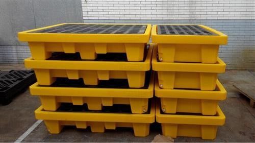 Customer Logo HUADING IBC Spill Pallet Plastic Oil Chemical Spill Pallet for Drums