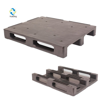 1200*1000*150mm EU Type 3-Runners Closed Deck Plastic Pallet with Steel Rackable Load 1T