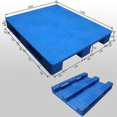 HUADING HDPE Floor Plastic Pallet for Warehouse Racking Single Faced Style 4-way Entry